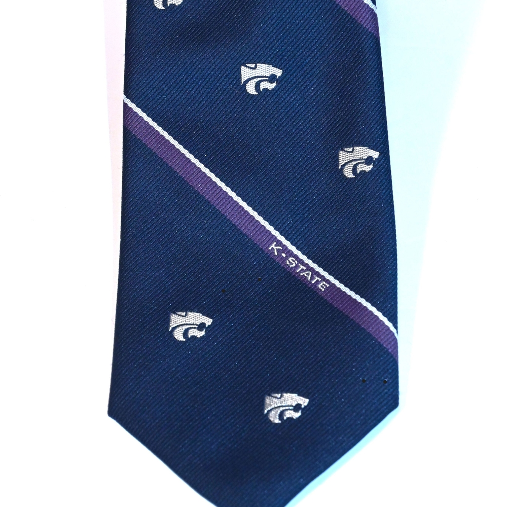 LONDON 400 COLLEGIATE K-State Navy and Purple Men's Tie
